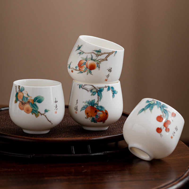 Cốc Trà Ngọc Bích béo cừu quả cốc chủ nhân cốc đơn cốc trà gốm sứ chuyên dụng cá nhân cốc trà lớn