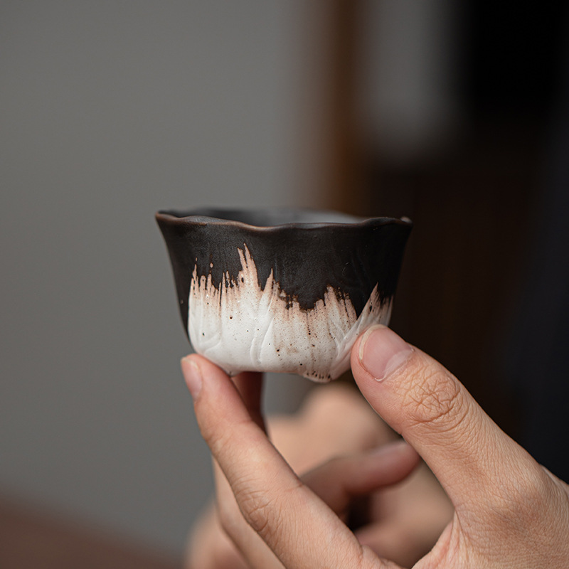 Wabai Im lặng Chén lá sen Bộ trà Kung Fu cổ điển Cốc đơn Chủ nhân gốm sứ gia dụng Cốc trà Cốc uống trà cá nhân