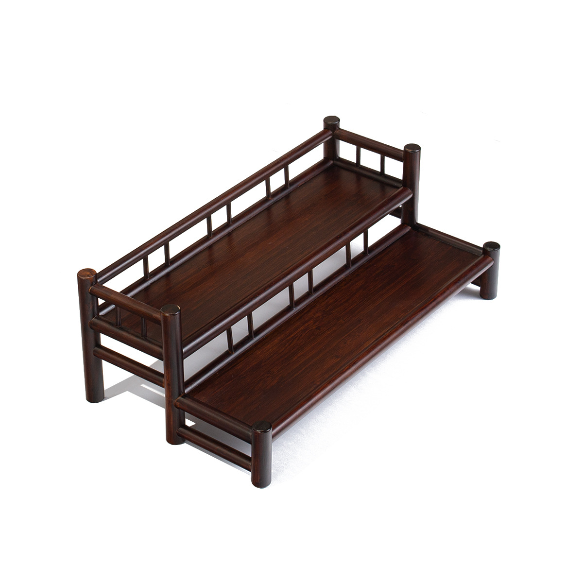 Giá để tách trà kiểu Trung Quốc, giá đựng bộ ấm trà và ấm trà, kệ trưng bày nhỏ để bàn.