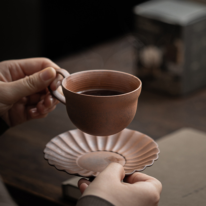 Khay bụng to bùn đá cũ cốc cà phê cốc trà chiều văn phòng gia dụng cốc trà cốc cốc cốc cốc uống trà cốc nước