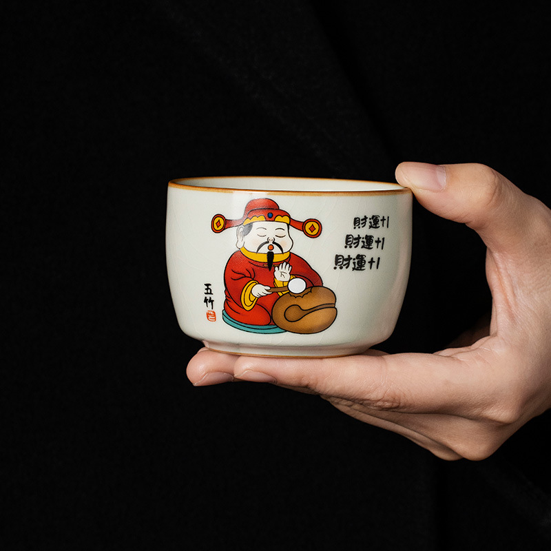 Cốc chủ nhân Ruyao Fortune Cốc trà Kung Fu gốm sứ chuyên dụng cá nhân Cốc trà tách trà
