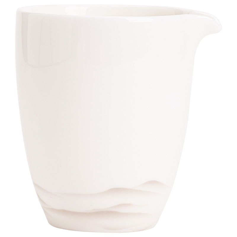 Cốc sứ trắng ngọc bích gốm sứ cốc trà Haifen dụng cụ trà Kungfu dụng cụ trà gia dụng đơn giản không nóng tay