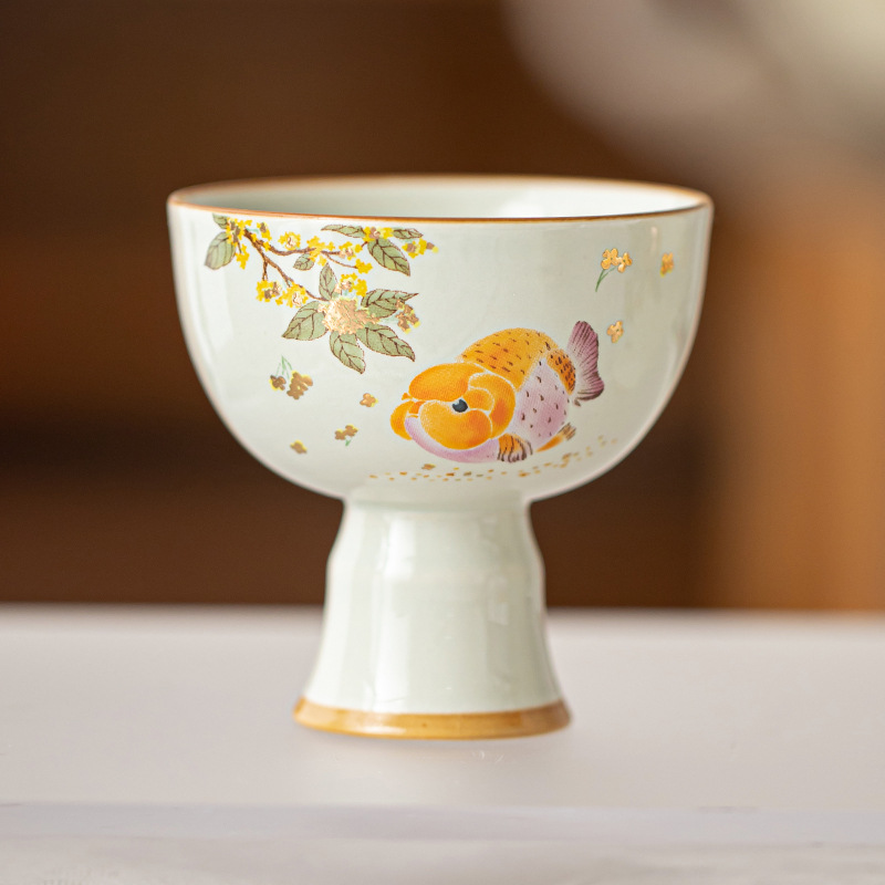 Cốc chủ nhân cổ màu xám thực vật, cốc cao cá vàng osmanthus, bộ trà gia dụng, cốc trà Kung Fu, cốc trà, cốc trà, cốc trà, chống bỏng