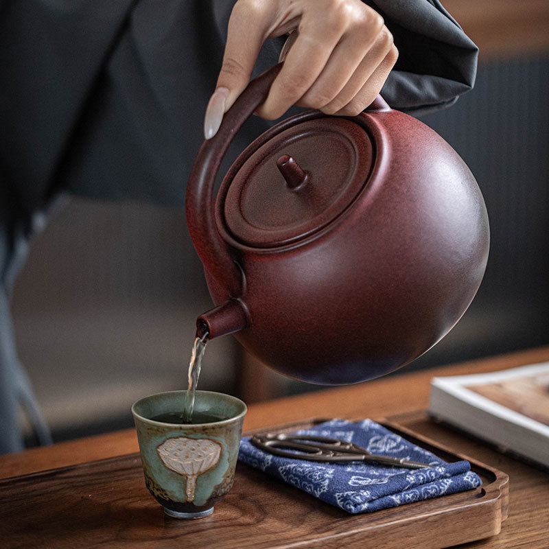 Ấm trà pha trà gốm sứ cổ điển Trung Quốc ấm trà ấm trà dụng cụ pha trà kungfu gia dụng ấm đơn dung tích lớn