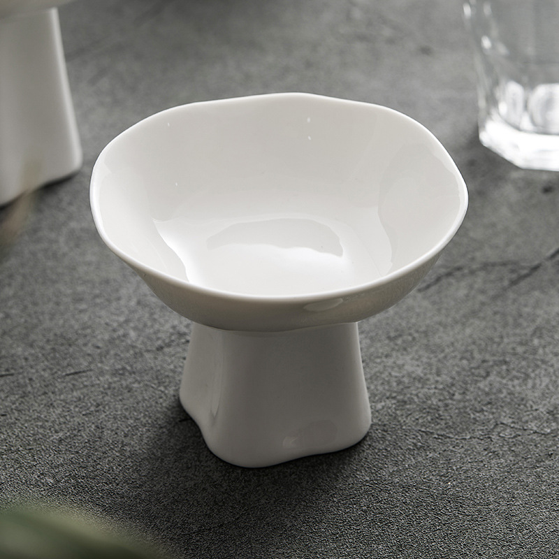 Đĩa chấm tim hoa cao, đĩa ăn vặt gốm sứ, đĩa rau nguội, nhà hàng khách sạn, câu lạc bộ, món ăn nghệ thuật cao cấp