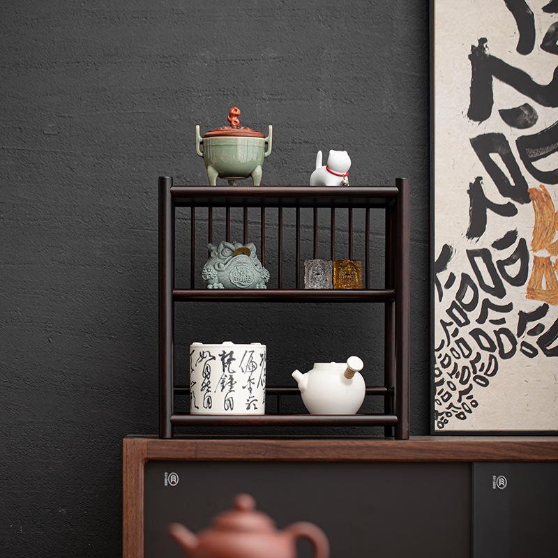 Giá để cốc Bogu nhiều lớp bằng tre giá để cốc đựng ấm Trà Tách trà giá để đồ đựng ấm trà Để Bàn Kiểu Trung Quốc Giá để đồ trưng bày