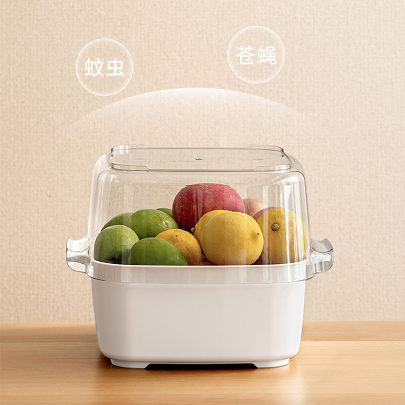 Chậu rửa rau hai tầng giỏ thoát nước Bếp gia dụng Khay đựng trái cây nhựa lọc nước giỏ đựng rau rửa giỏ đựng rau rửa trái cây