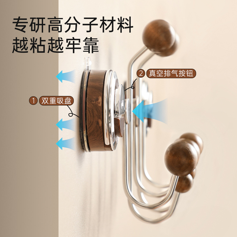 Móc treo cốc hút sau cửa, không đục lỗ, túi đi học chịu lực mạnh, để đồ trong nhà, móc treo tường, móc treo phòng ngủ