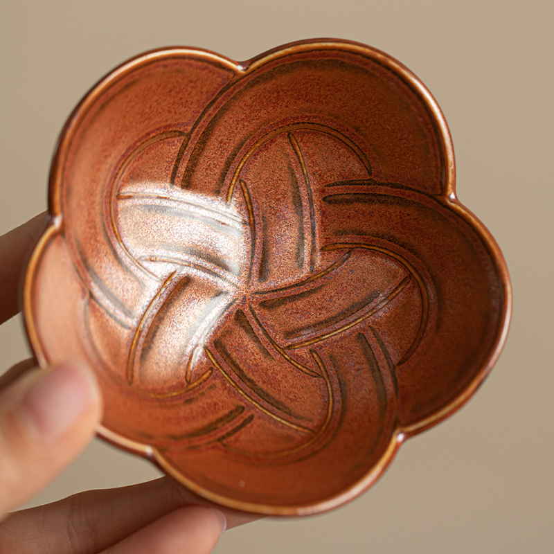 Đĩa giải khát nút thắt Trung Quốc Đĩa trái cây gốm sứ nhỏ Bàn cà phê Đồ ăn nhẹ Đĩa bánh ngọt Đĩa trái cây sấy khô Đĩa hạt Đĩa đồ ăn nhẹ