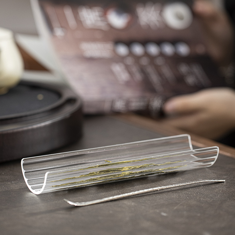 Trà thủy tinh, trà đạo, hai miếng, thìa cà phê, Bộ trà, trà sen thủy tinh trong suốt, phụ kiện Bộ trà Kung Fu sáu quý ông