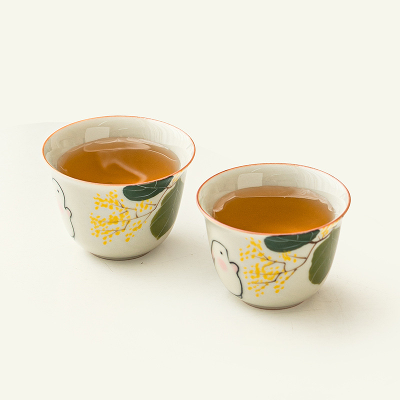 Cốc trà vẽ tay Jingui Yuetu, cốc chủ nhân cao cấp cá nhân, cốc đơn, Bộ trà Kung Fu gốm sứ Trung Quốc, cốc trà nhỏ