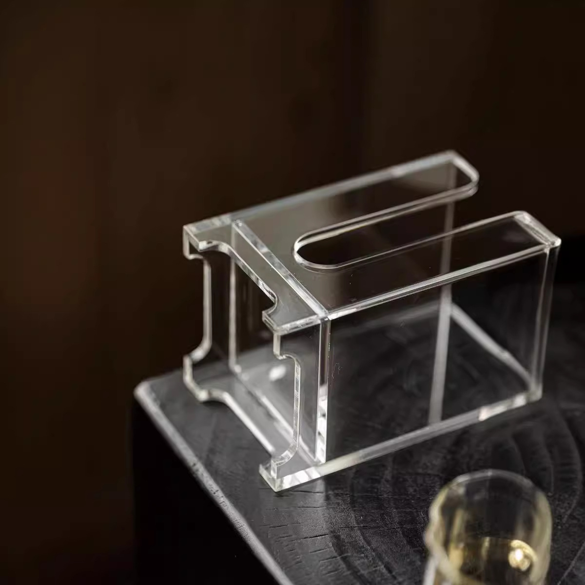 Bán buôn giỏ đựng tách trà Acrylic, lồng đựng trà, phụ kiện trà đạo, ống đựng cốc, Bộ trà trong suốt, ống đựng trong suốt