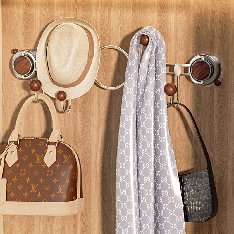 Móc treo sau cửa cốc hút không đục lỗ, cửa ra vào bằng keo mạnh mẽ, giá để mũ phòng ngủ, móc treo tường chịu lực mạnh