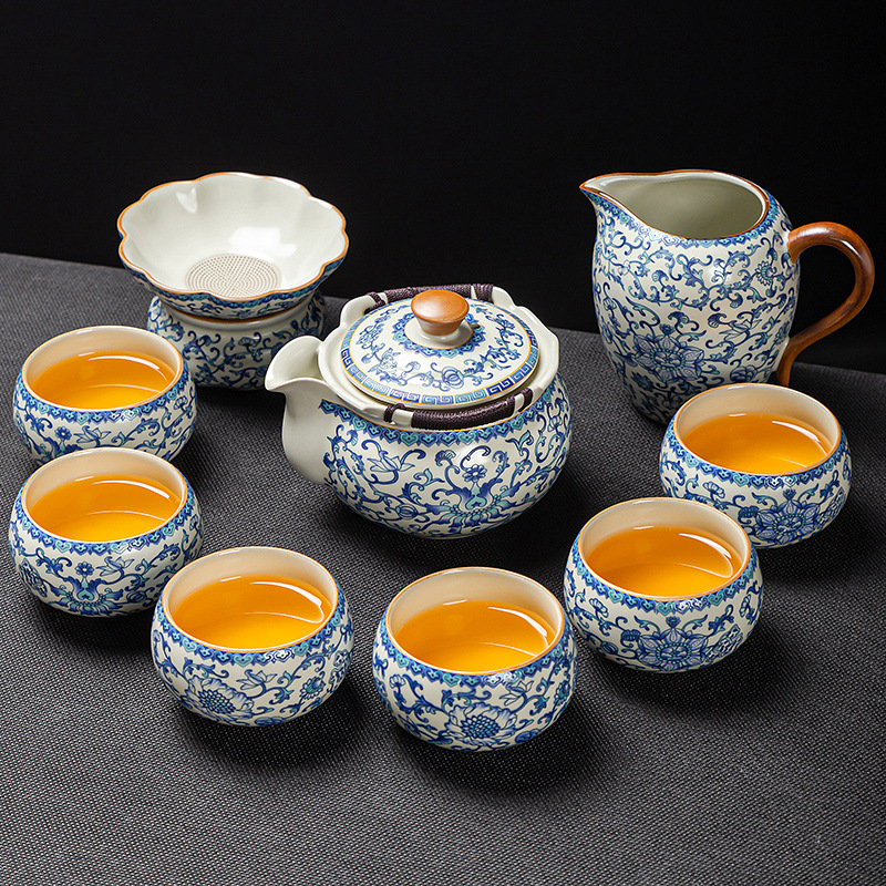 Cốc trà cốc trà cốc trà Kung Fu gia dụng chống bỏng cỡ lớn cao cấp, bát pha trà đơn có nắp