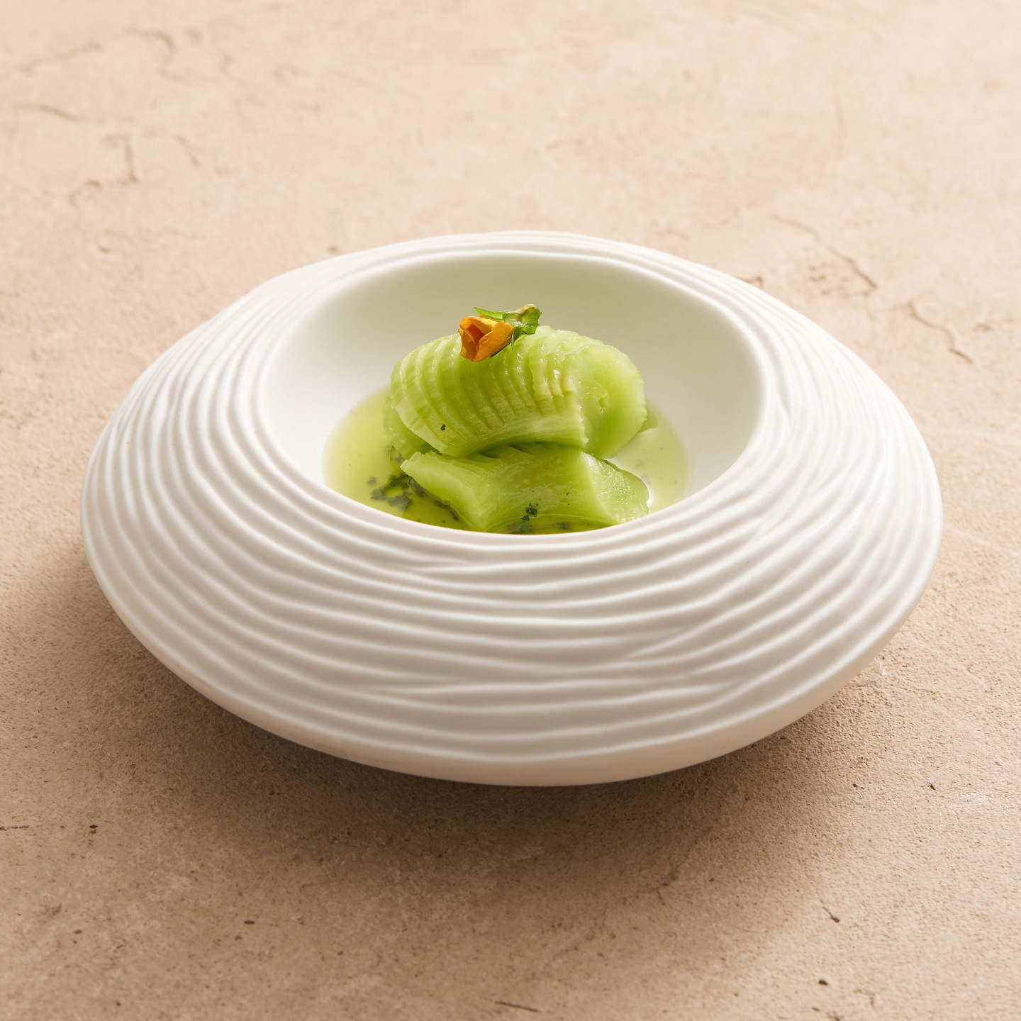 Đĩa gốm cách nhiệt mô hình sóng sữa chua, đĩa ẩm thực cao cấp, đĩa chấm, bộ đồ ăn khách sạn, đĩa tròn