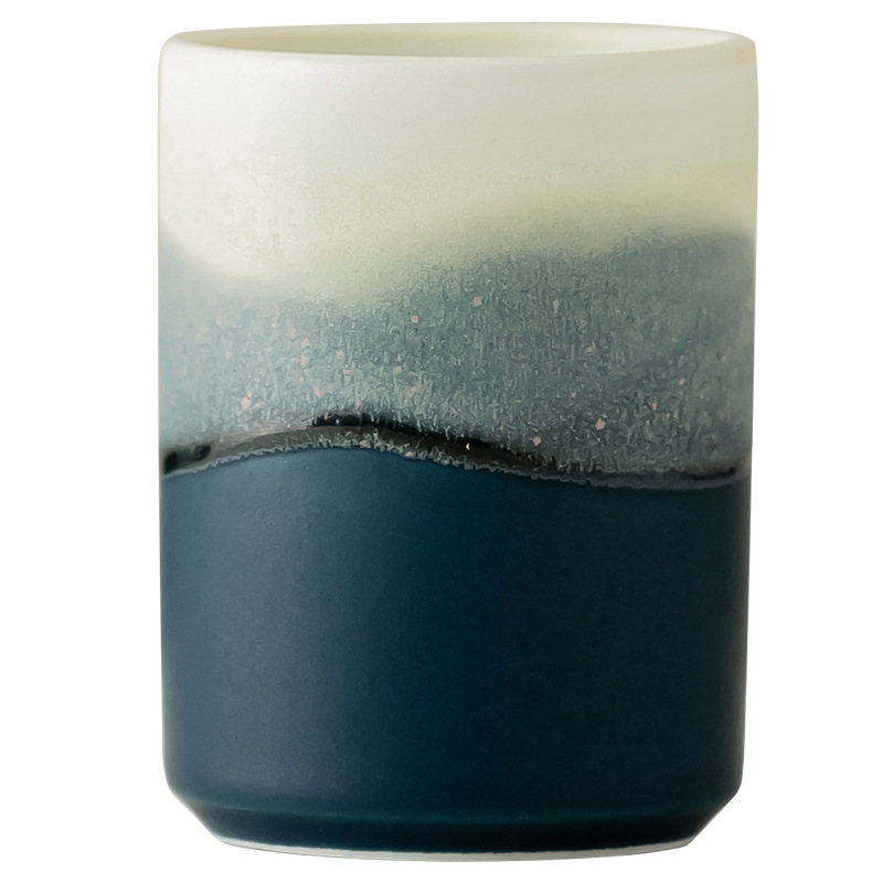 Gradient Sơn Hải Phong cách Trung Quốc Cốc trà gốm sứ Cốc thẳng Cốc miệng Cốc trà Cốc đơn Bộ trà Kung Fu Cốc nhỏ