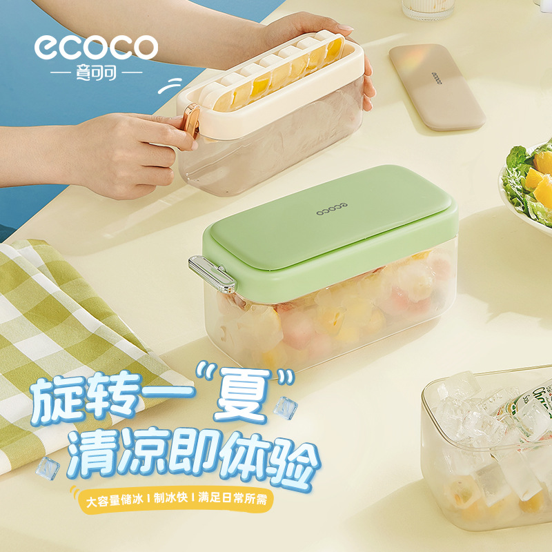 Khuôn đá viên, khay đá lật cấp thực phẩm, hộp đựng tủ lạnh có nắp, Hộp đựng đá viên Tự Chế, Hộp đựng đá gia dụng