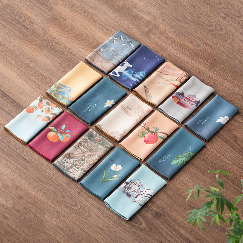 Khăn trải trà thấm nước quốc triều cao cấp khăn trải bàn trà bàn trà thiền kiểu Trung Quốc khăn trải bàn trà bộ trà kungfu khăn lau lót khăn