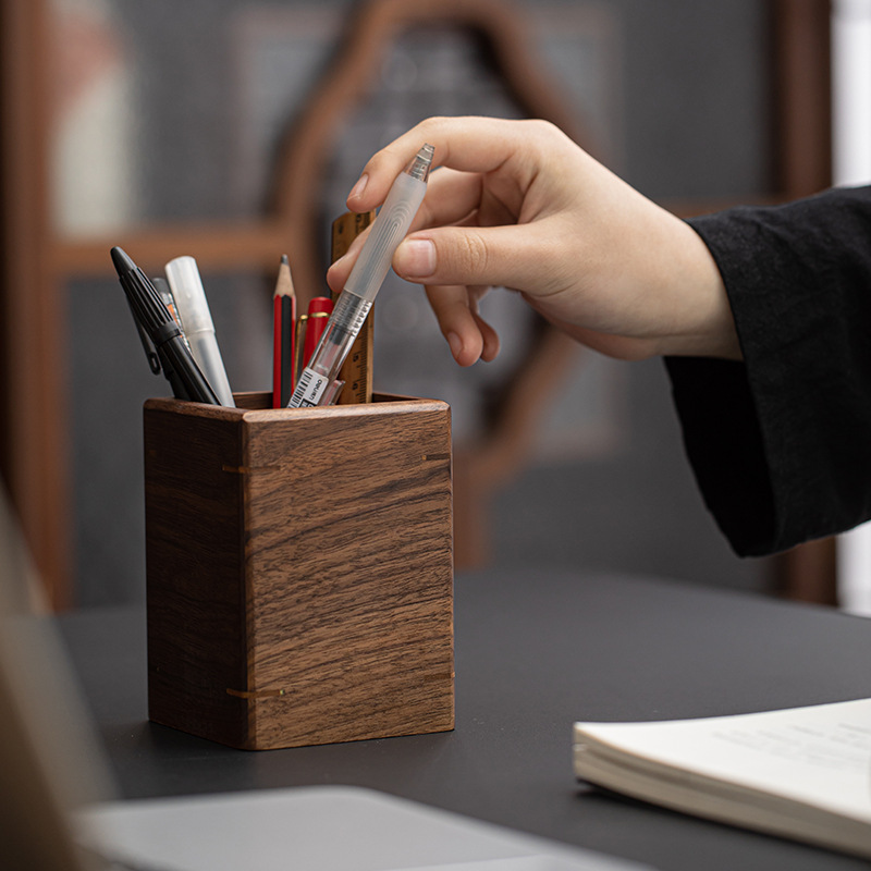 Ống trà gỗ đặc óc chó kiểu Trung Quốc mới trà đạo sáu quý nhân dao Trà đồng Phụ Kiện Dụng cụ pha trà bàn trà dụng cụ pha trà