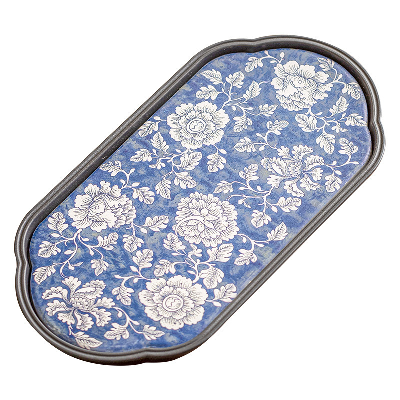 Khay trà nhanh khô nở hoa, bộ trà cao cấp tinh tế nhỏ, khay trà hút nước, bình cổ điển, bàn pha khô