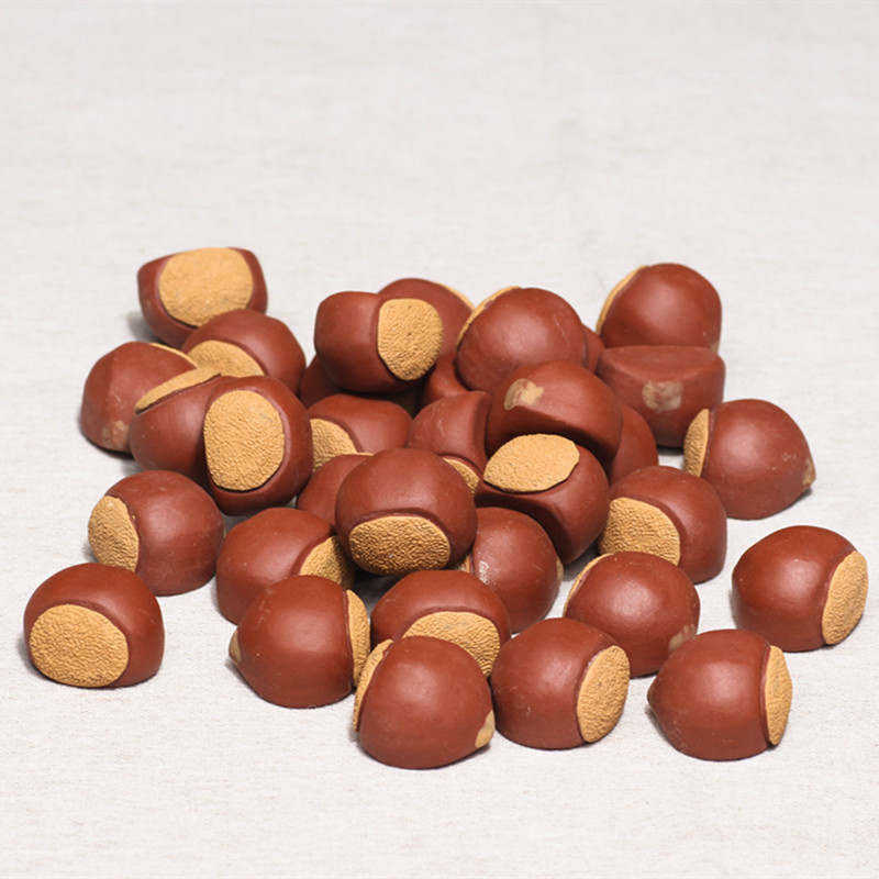 Sáng tạo cá tính trà cát tím thú cưng hạt dẻ long nhãn Bộ trà trái cây trang trí nhỏ bán buôn điêu khắc Yixing