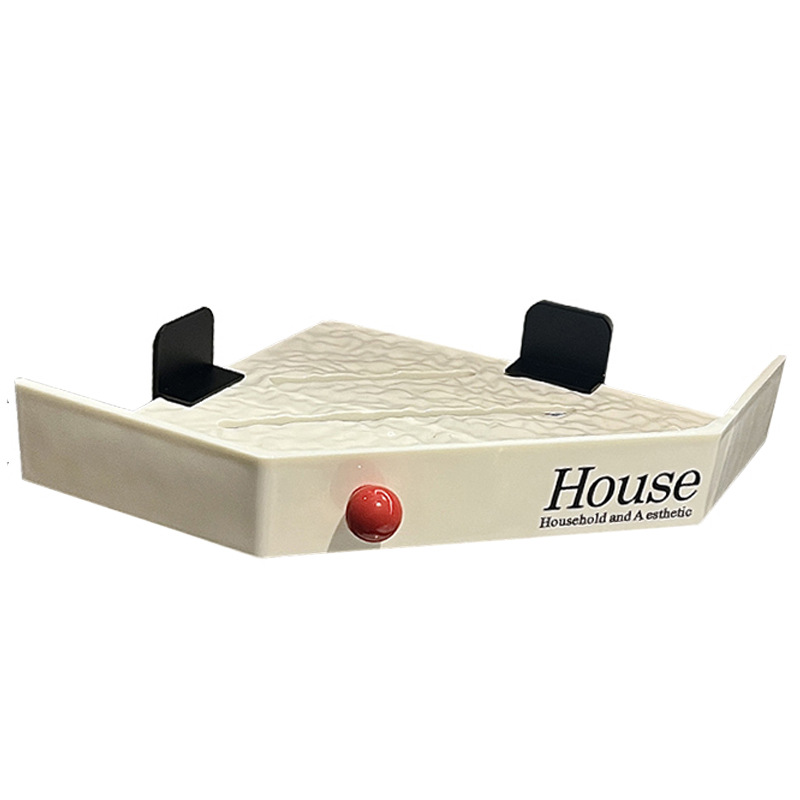 Kệ để đồ không đục lỗ cho nhà vệ sinh, bồn rửa tay, đồ dùng nhà tắm, giá để đồ tam giác góc treo tường