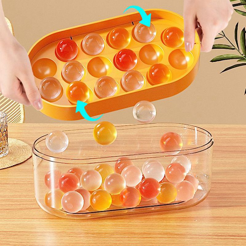 Khuôn đá viên khúc côn cầu gia dụng hình tròn hình cầu nhỏ có nắp làm đá viên hiện vật ngăn đá Silicone cấp thực phẩm