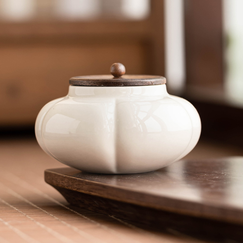 Bình trà gốm sứ, bình rỗng, bình kín, bình đựng trà di động đơn giản kiểu Trung Quốc, bình đựng đồ trang trí sáng tạo, phụ kiện bộ trà