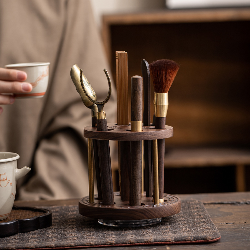 Bộ trà đạo sáu quý ông Phụ Kiện Bộ trà bàn trà cao cấp công cụ pha trà Kung Fu Đồ dùng trang trí bàn trà Daquan