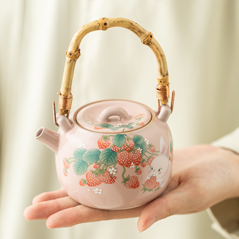 Ấm trà, ấm trà, dụng cụ pha trà nữ gốm sứ gia dụng, ấm trà, ấm đơn kiểu Trung Quốc không nóng