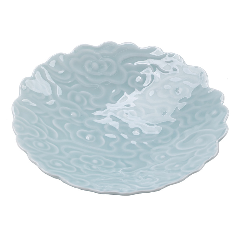 Yunjian Xiangyun Đĩa nhỏ Đĩa trà gốm sứ Trung Quốc Khay trái cây Trà chiều Dim Sum Món tráng miệng Đĩa đồ ăn nhẹ