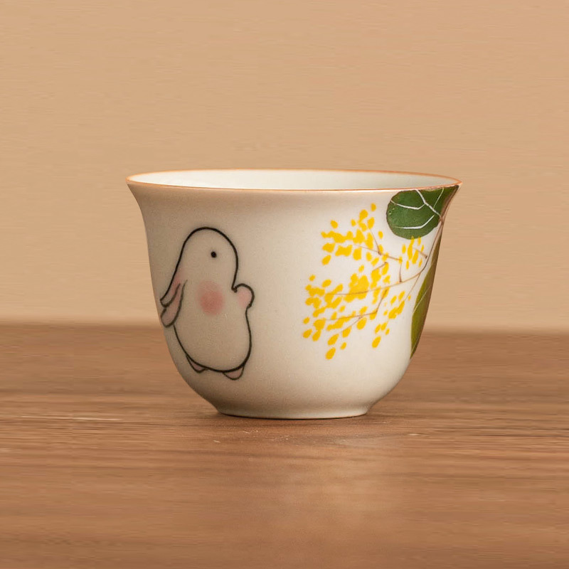 Cốc trà vẽ tay Jingui Yuetu, cốc chủ nhân cao cấp cá nhân, cốc đơn, Bộ trà Kung Fu gốm sứ Trung Quốc, cốc trà nhỏ