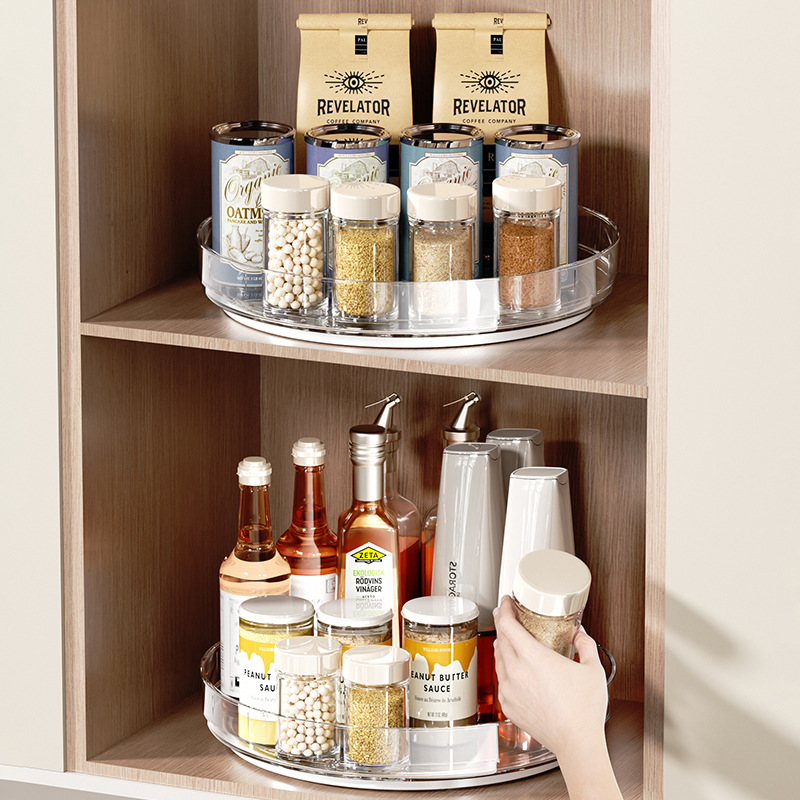 Giá đựng gia vị xoay 2025 mặt bàn bếp đa chức năng dầu, muối, nước sốt và giấm, gia vị, hộp đựng đồ