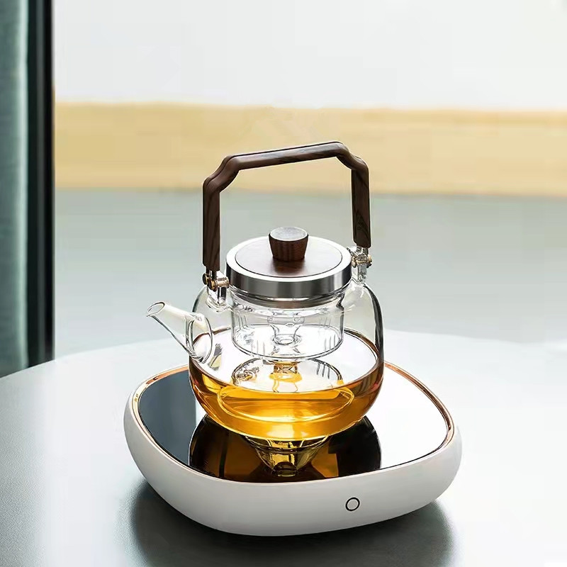 Dụng cụ nấu trà cao cấp Xiaozuo ấm thủy tinh chịu nhiệt dày dặn gia dụng bếp pha trà tự động sang trọng nhẹ dung tích lớn bếp nấu gốm điện