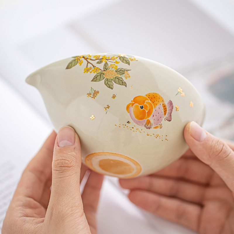 Cốc công bằng gốm sứ sáng tạo gia dụng mẫu mới 2025 Cốc công bằng trà phân tách trà Phụ kiện trà đạo