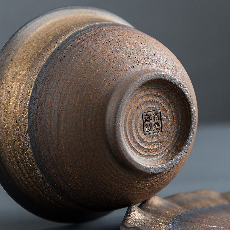 Gốm thô gốm sứ ba tài có nắp Bộ ấm cầm tay cốc trà cỡ lớn đơn Bộ trà Kung Fu bán buôn trà