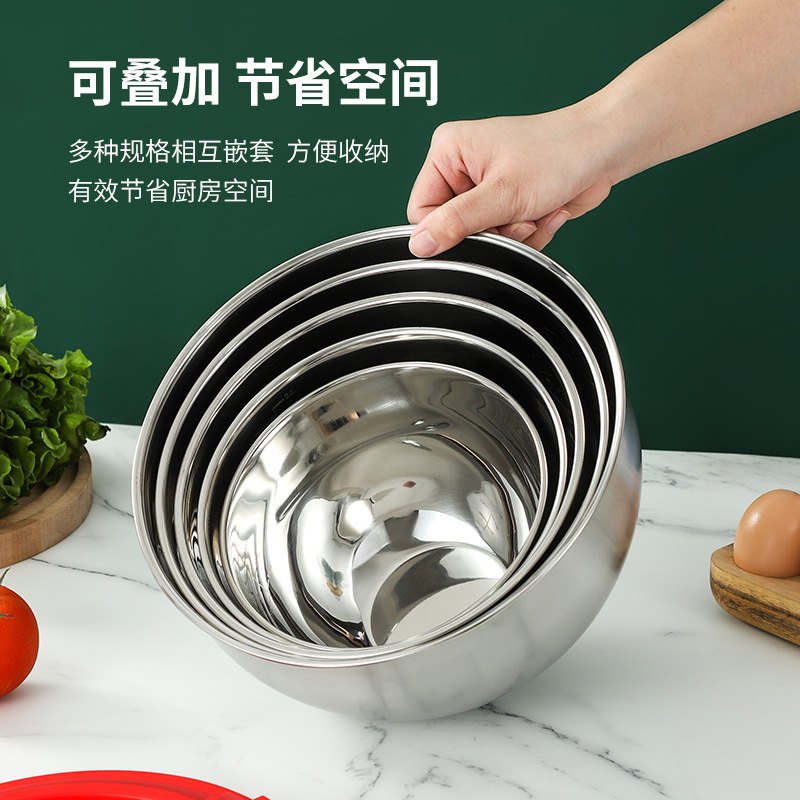 Bộ giỏ thoát nước bằng thép không gỉ Le Zai304, bát salad, giỏ trái cây, chậu salad có thang đo kiểu Nhật, chậu trứng