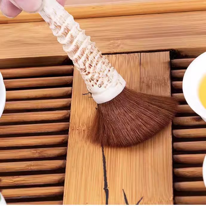 Bàn chải trà không rụng lông bàn chải làm sạch đồ trang trí vật nuôi trà bàn chải trà Bộ trà sáu quý ông Phụ kiện trà đạo