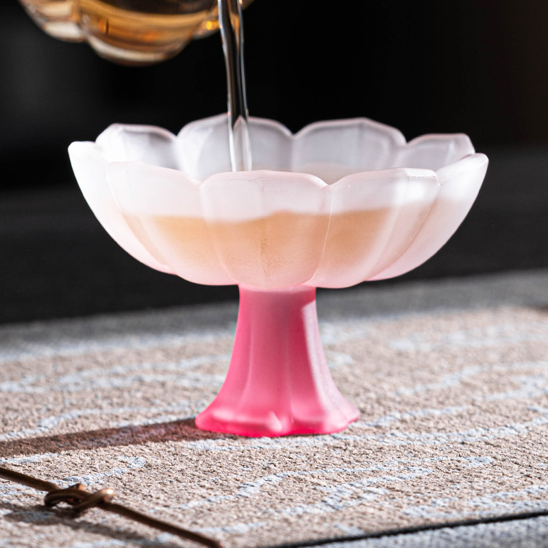 Cốc cao gót tráng men màu phấn, cốc trà chân cao, cốc nếm trà, Cốc thơm, ly rượu gạo, cốc chủ sở hữu sang trọng và giá trị cao