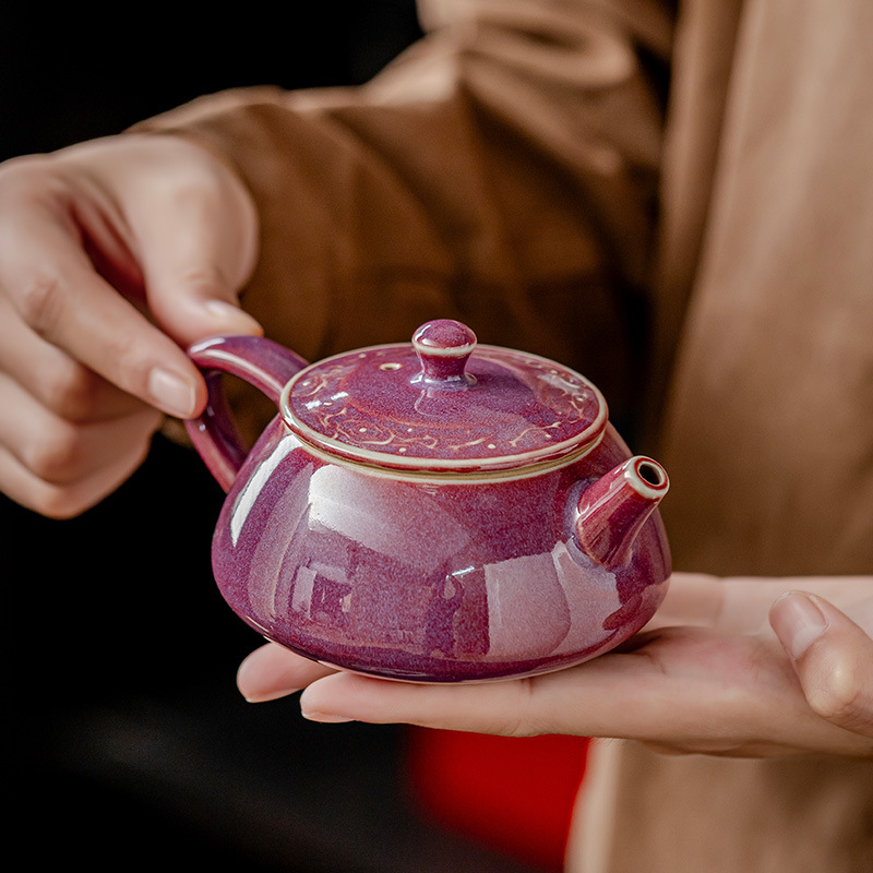 Bộ dụng cụ pha trà Zijun Kung Fu ấm pha trà gốm sứ cao cấp sang trọng nhẹ gia dụng cốc trà nắp bát trọn bộ hộp quà doanh nhân