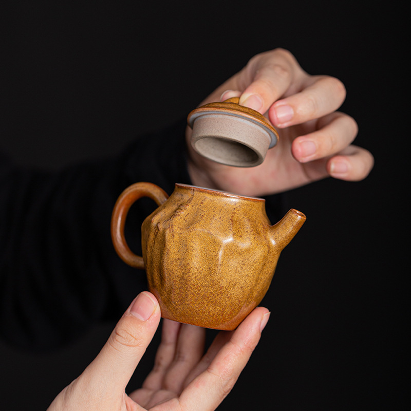 Ấm pha trà bùn đá cổ dụng cụ pha trà kungfu gốm thô dung tích lớn kiểu Trung Quốc ấm trà đơn dụng cụ pha trà gia dụng hộp quà tặng