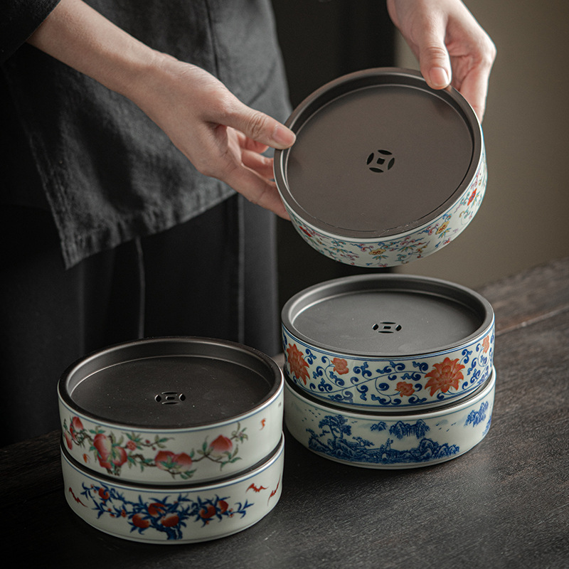 Khay Đựng Ấm tráng men cổ, khay đựng trà nhỏ, khay đựng trà bằng gốm sứ cổ điển, khay đựng nước gia dụng, khay trà kiểu Nhật, nước Xây