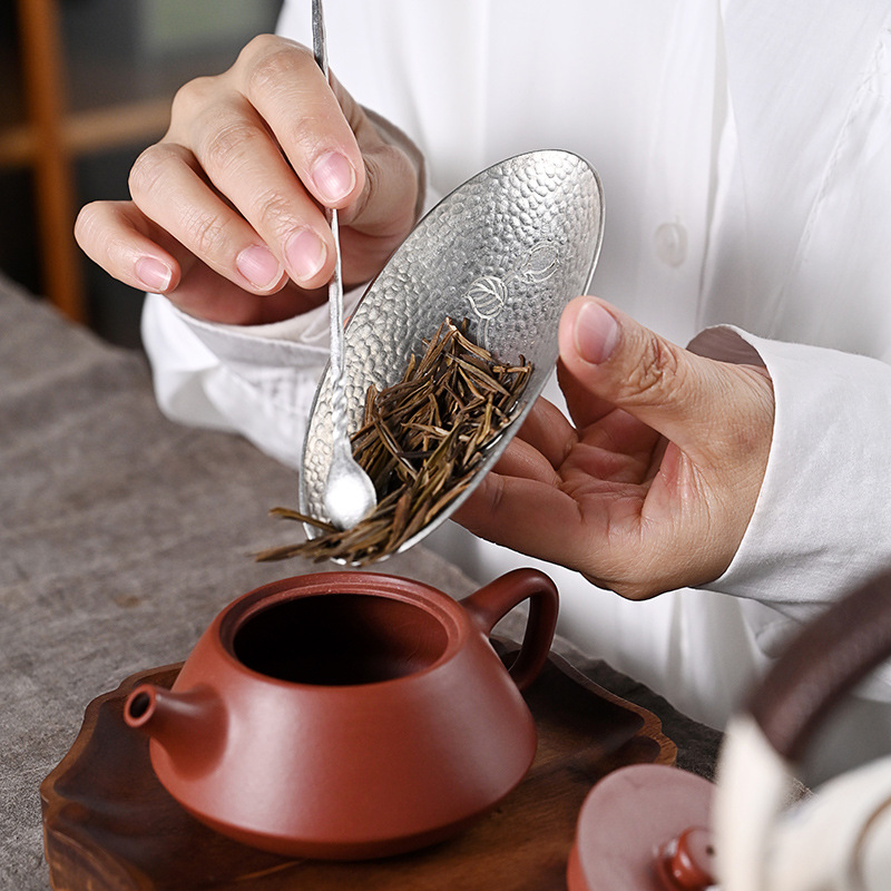 Thiếc trà, thìa trà, thìa trà, thìa trà, thìa cà phê thiền, dụng cụ lấy trà, trà Kung Fu, không pha trà đạo