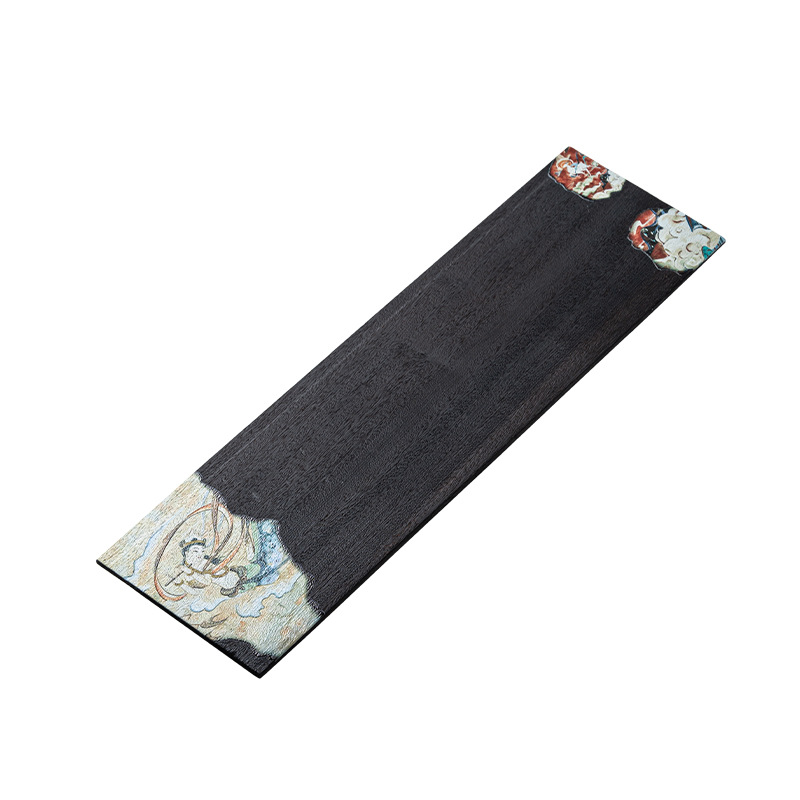 Bàn trà gỗ nhỏ bằng sắt rèn kiểu Nhật, khay trà pha khô bằng gỗ sáp trắng, khay đựng trà bằng gỗ nguyên tấm, Khay đựng ấm