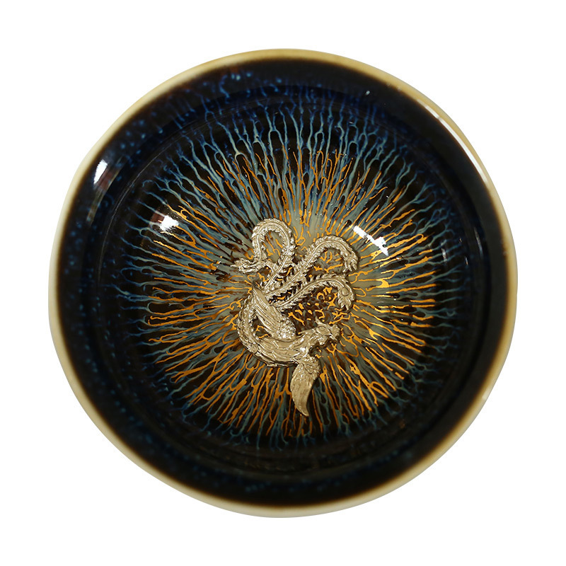 Tách trà men Tianmu có ren vàng, cốc lông thỏ khảm bạc, cốc chủ, cốc đơn nung lò, cốc bạc mười hai cung hoàng đạo, cốc sứ.