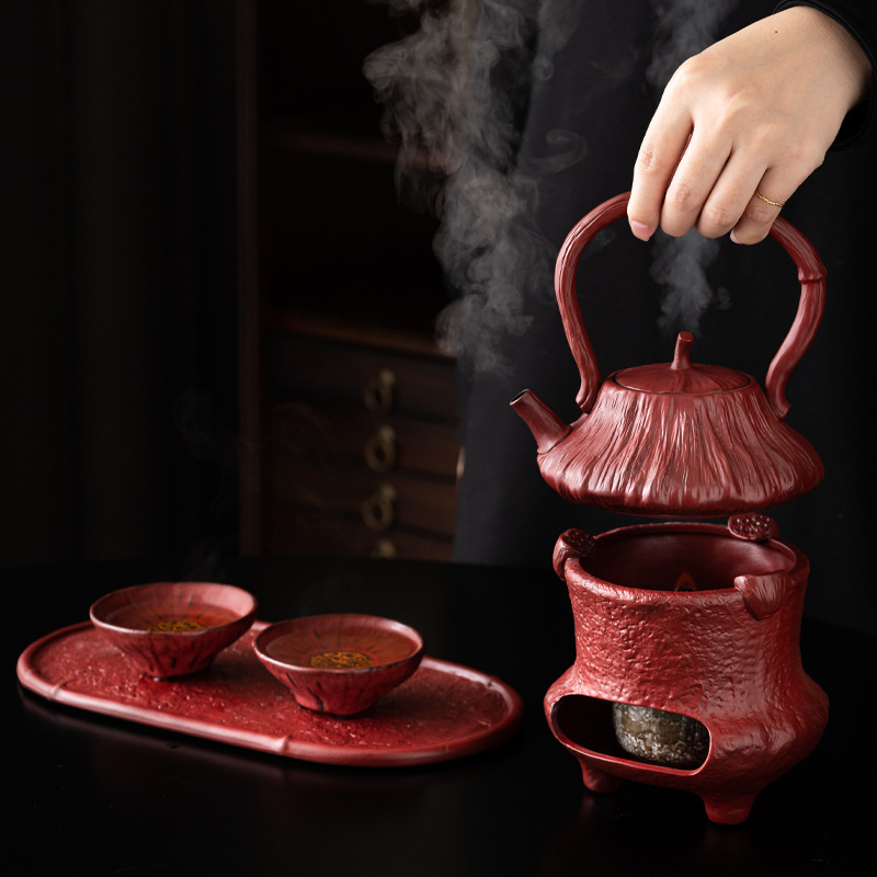 Bộ ấm trà pha trà trong lò, hộp quà, ấm trà pha trà tốt lành hạt sen, bộ ấm trà, bộ hoàn chỉnh, sáng tạo