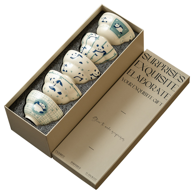 Bát gốm Panda, bát gia dụng, bát sáng tạo cá nhân, bát cơm dễ thương, bát ăn, bát đặc biệt đẹp