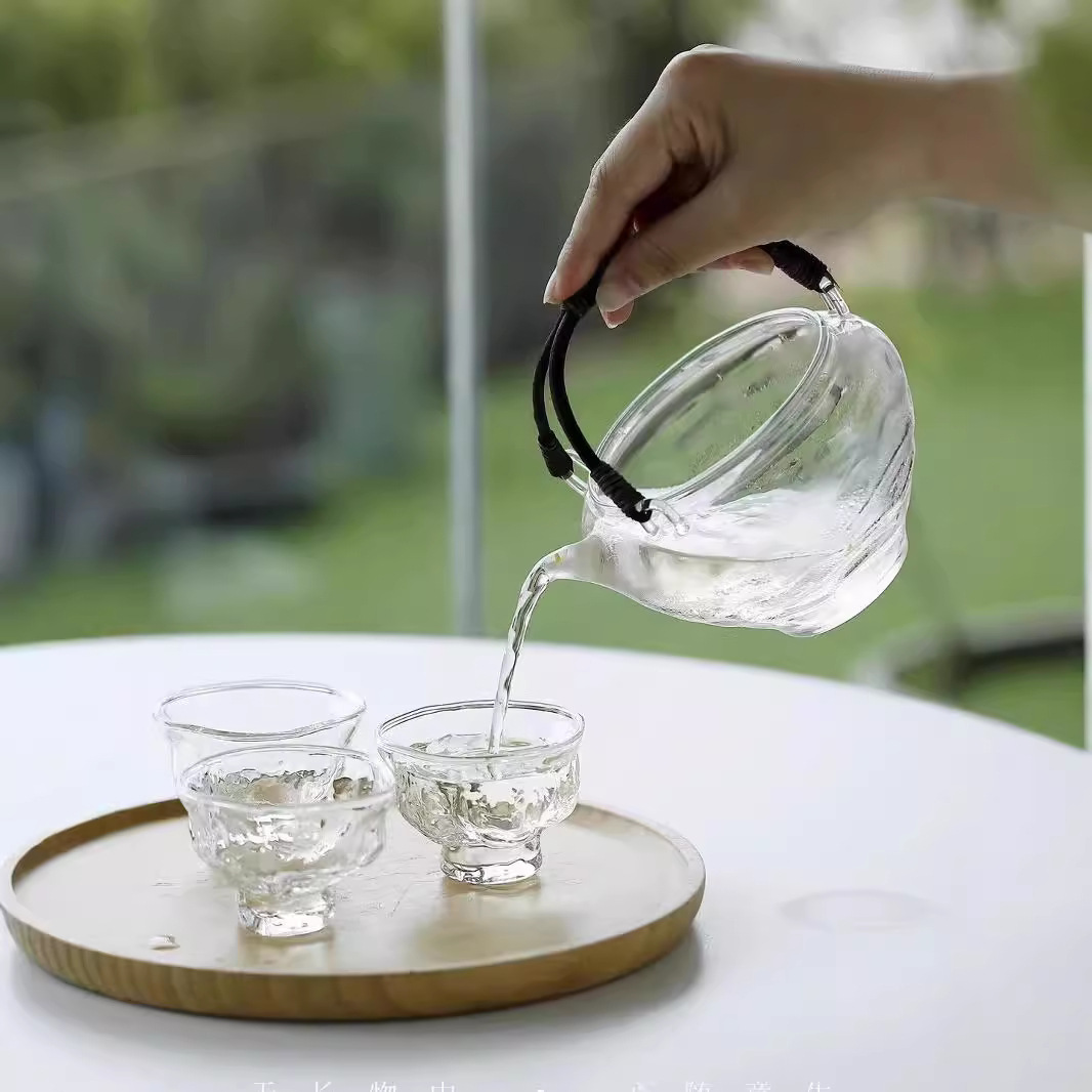 Ấm trà thủy tinh chịu nóng và lạnh ấm ống nghiệm ấm pha lạnh ấm trà đá ấm chiết lạnh trà xanh ấm trà trái cây