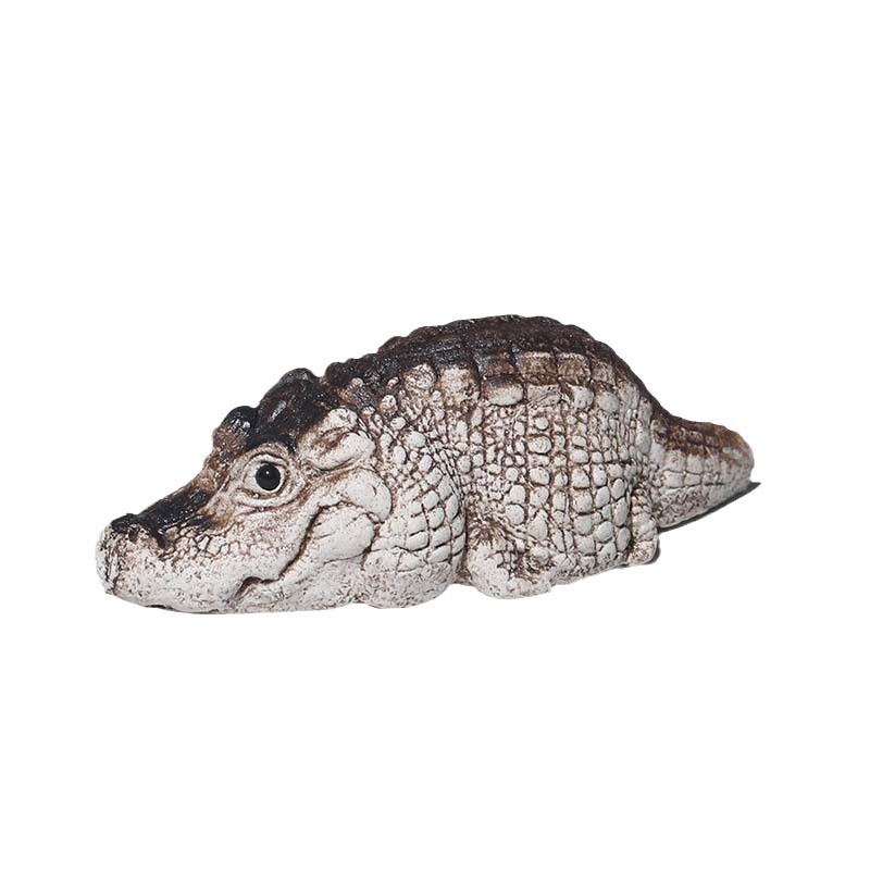 Đồ trang trí thú cưng trà cát tím đồ trang trí cá sấu tài chính thủ công trà đạo phụ kiện trà đạo bàn trà chơi có thể nuôi cá sấu