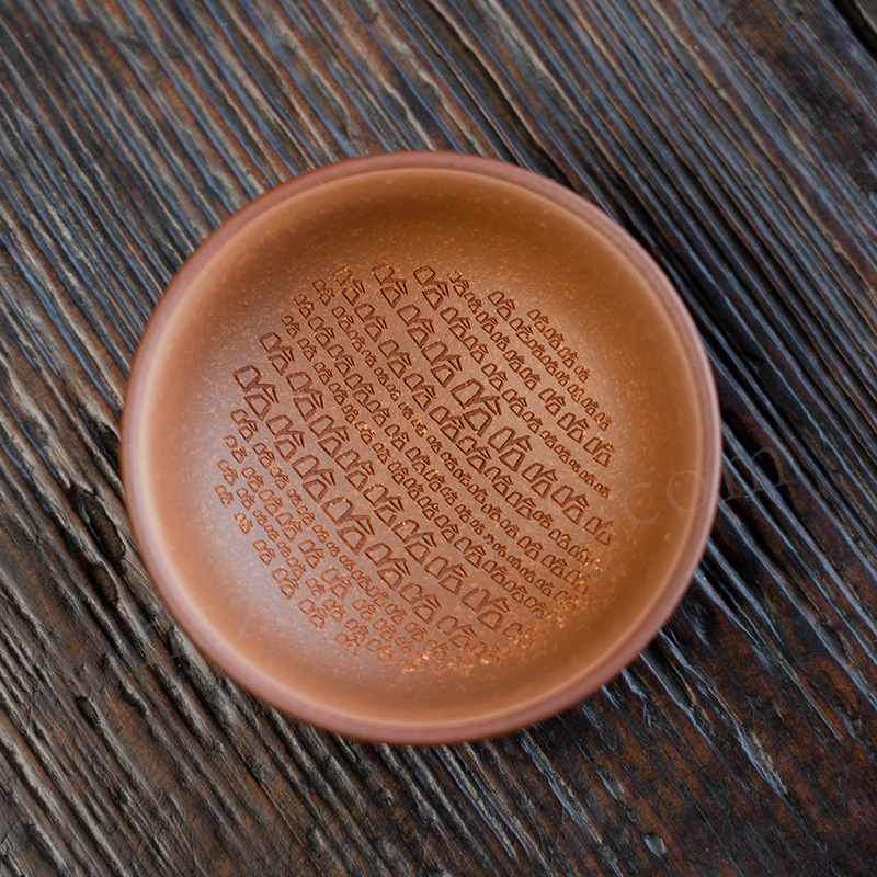 Yixing quặng thô màu tím cát Haha cốc chủ nhân khắc thủ công cốc bột sáng tạo dao ẩn dao trà Pu'er cốc